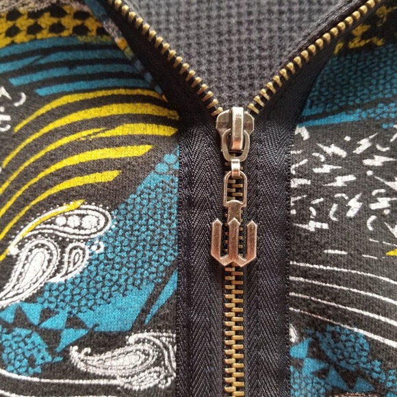 Vintage World Industries Zip Up Heavy Hoodie Jacket Abstract Print Youth XL - Picture 3 of 12